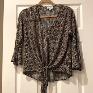 Veronica M. Blouse size small. Never worn with bell sleeves and front tie.